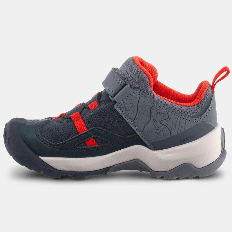 Quechua Chaussures De Randonnée Enfant à Scratch Crossrock Grise Rouge Du 24 AU 34 2 Quechua Chaussures De Randonnée Enfant à Scratch Crossrock Grise Rouge Du 24 AU 34 – Image 2