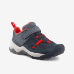 Quechua Chaussures De Randonnée Enfant à Scratch Crossrock Grise Rouge Du 24 AU 34