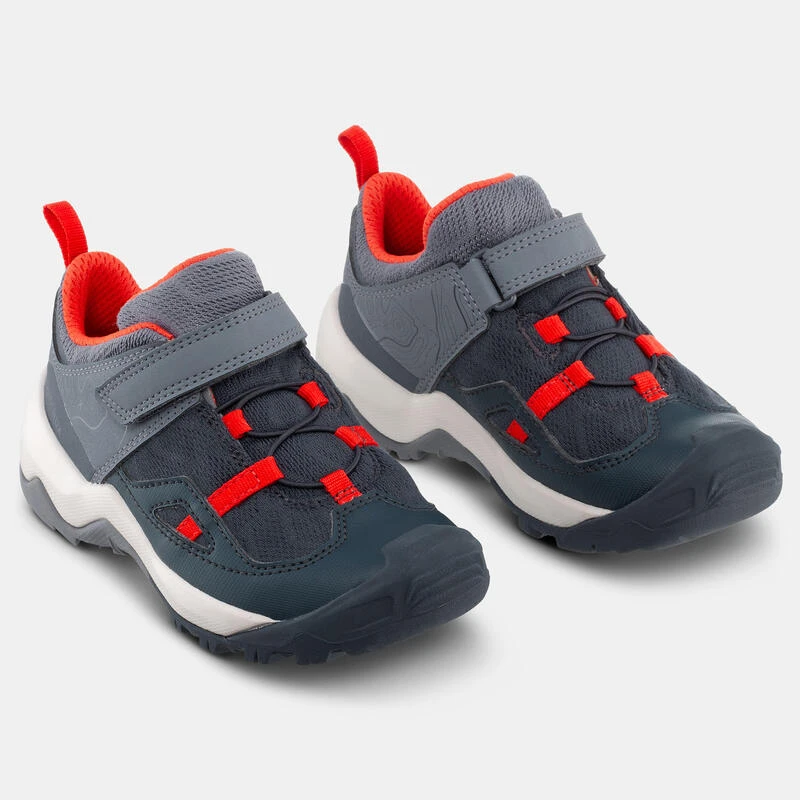 Quechua Chaussures De Randonnée Enfant à Scratch Crossrock Grise Rouge Du 24 AU 34 4 Quechua Chaussures De Randonnée Enfant à Scratch Crossrock Grise Rouge Du 24 AU 34 – Image 4