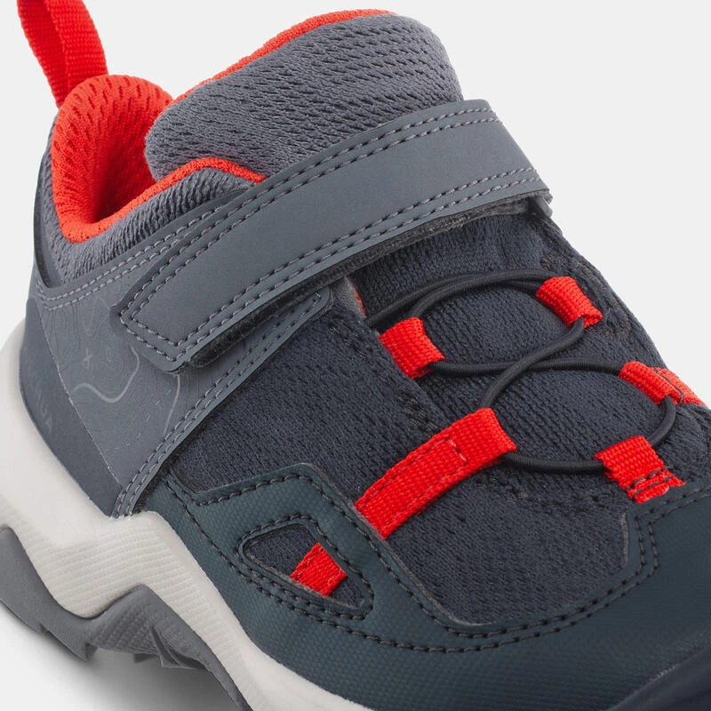 Quechua Chaussures De Randonnée Enfant à Scratch Crossrock Grise Rouge Du 24 AU 34 5 Quechua Chaussures De Randonnée Enfant à Scratch Crossrock Grise Rouge Du 24 AU 34 – Image 5