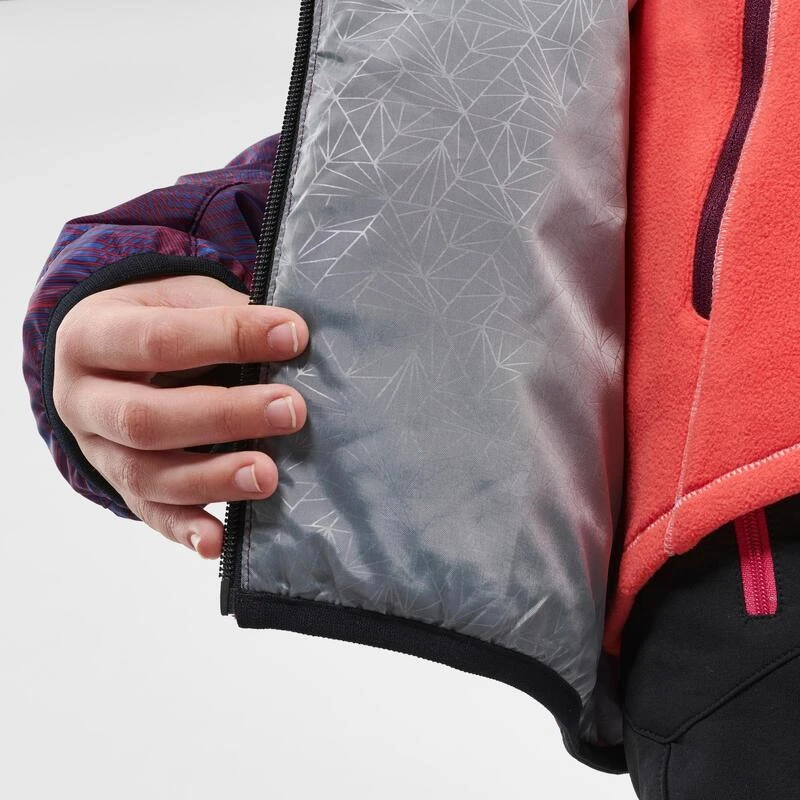 Quechua Doudoune De Randonnée Enfant MH500 Violet Print 7- 15 Ans 5 Quechua Doudoune De Randonnée Enfant MH500 Violet Print 7- 15 Ans – Image 5