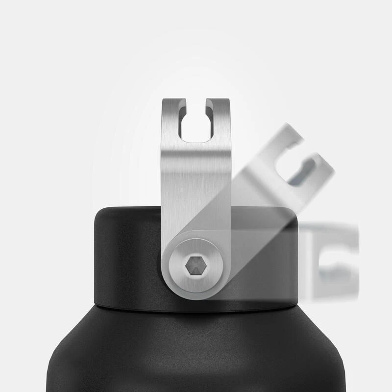 Quechua Gourde Inox 1L Avec Bouchon à Vis Pour La Randonnée - Noir 5 Quechua Gourde Inox 1L Avec Bouchon à Vis Pour La Randonnée - Noir – Image 5