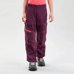 Quechua Pantalon De Randonnée Modulable Enfant MH500 Violet 7-15 Ans -Quechua pantalon de randonnee modulable enfant mh500 violet 7 15 ans 2