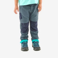 Quechua Pantalon De Randonnée Modulable - MH500 Gris/bleu- Enfant 2-6 ANS