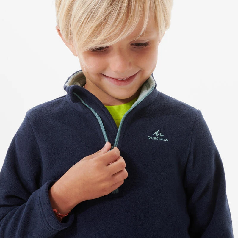 Quechua Polaire De Randonnée - MH100 Bleu Marine - Enfant 2-6 Ans 2 Quechua Polaire De Randonnée - MH100 Bleu Marine - Enfant 2-6 Ans – Image 2