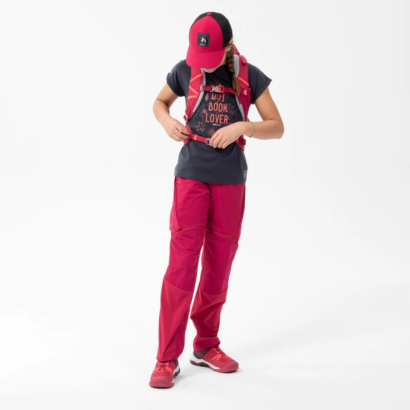 Quechua T-Shirt De Randonnée - MH100 GRIS FONCE - Enfant 7-15 Ans 2 Quechua T-Shirt De Randonnée - MH100 GRIS FONCE - Enfant 7-15 Ans – Image 2