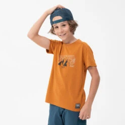 Quechua T-Shirt De Randonnée - MH100 Ocre - Enfant 7-15 Ans -Quechua t shirt de randonnee mh100 ocre enfant 7 15 ans 2