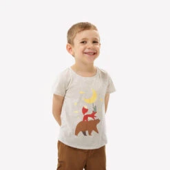 Quechua T-Shirt Enfant MH100 Beige- 2-6 ANS -Quechua t shirt enfant mh100 beige 2 6 ans 2