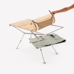 Quechua TABLE DE CAMPING COMPACTE 4/6 PERSONNES - PLATEAU BOIS - POCHE DE RANGEMENT -Quechua table de camping compacte 46 personnes plateau bois poche de rangement 7