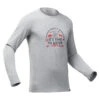 Quechua Tee-shirt NH100 ML Homme - Gris Clair
