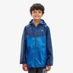Quechua Veste Imperméable De Randonnée - MH150 Bleue - Enfant 7-15 Ans -Quechua veste impermeable de randonnee mh150 bleue enfant 7 15 ans 2