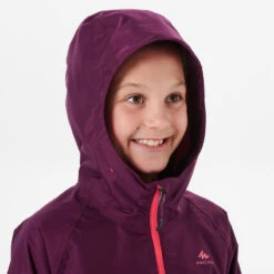 Quechua Veste Imperméable De Randonnée - MH500 Prune - Enfant 7-15 Ans -Quechua veste impermeable de randonnee mh500 prune enfant 7 15 ans 4