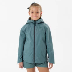 Quechua Veste Imperméable De Randonnée - MH500 Verte - Enfant 7-15 Ans -Quechua veste impermeable de randonnee mh500 verte enfant 7 15 ans 3