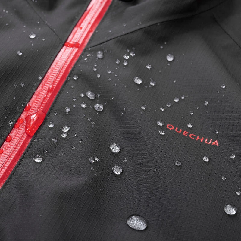 Quechua Veste Imperméable De Randonnée - MH550 Noire - Enfant 3 Quechua Veste Imperméable De Randonnée - MH550 Noire - Enfant – Image 3