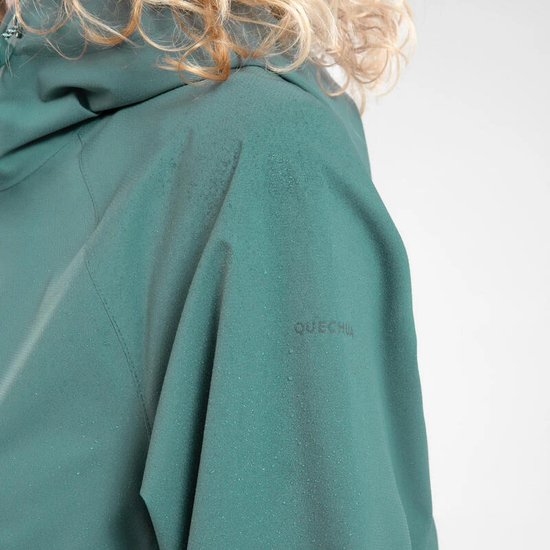 Quechua Veste Longue Imperméable De Randonnée - Raincut Long Series - Femme 3 Quechua Veste Longue Imperméable De Randonnée - Raincut Long Series - Femme – Image 3