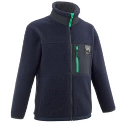Quechua VESTE POLAIRE CHAUDE DE RANDONNEE - MH500 BLEUE MARINE - ENFANT 7-15 ANS