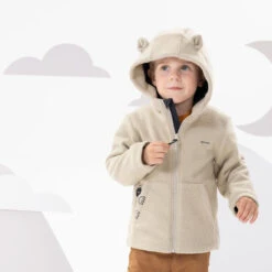 Quechua Veste Polaire De Randonnée - MH500 KID Beige - Enfant 2-6 Ans -Quechua veste polaire de randonnee mh500 kid beige enfant 2 6 ans 4